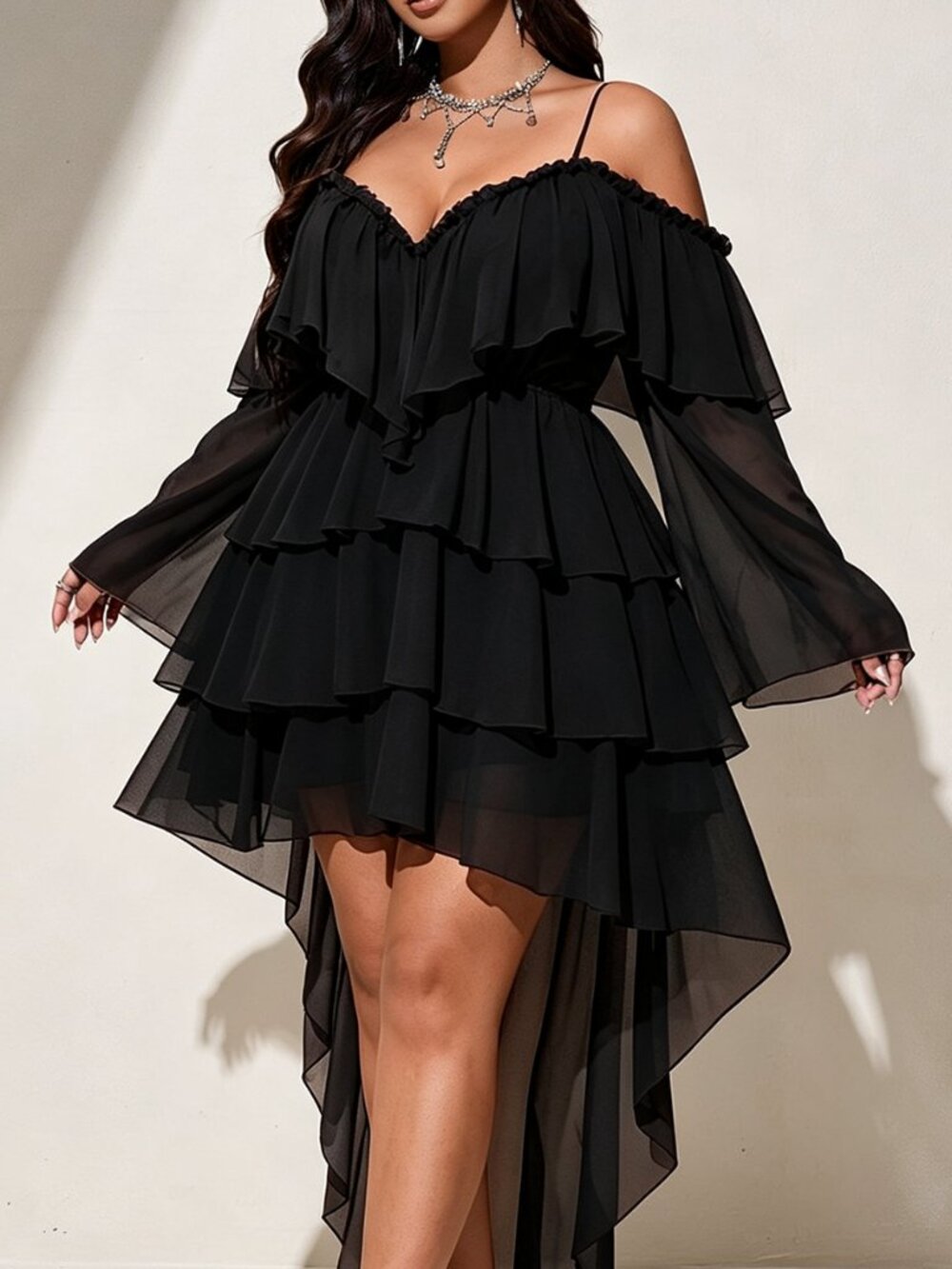 Black Party Women's Plus Size Dress